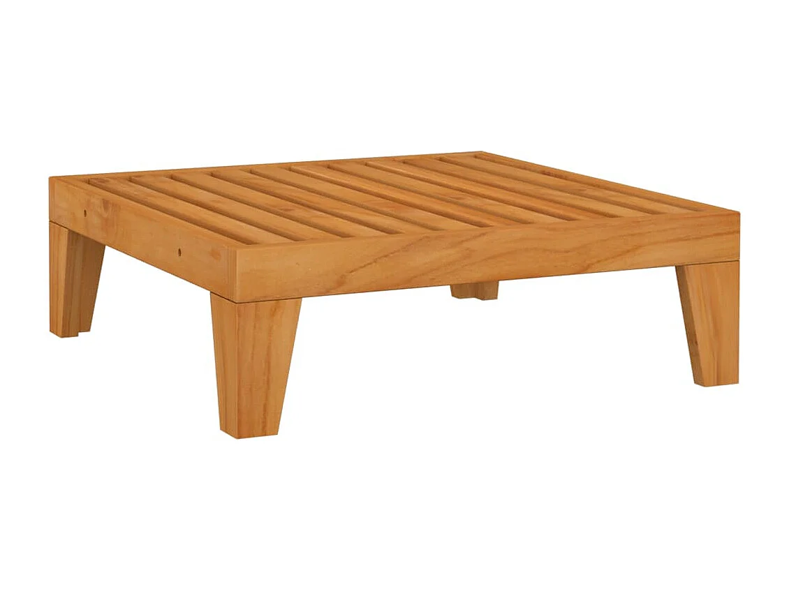 Modular-Fußhocker mit Cremeweißen Kissen Akazie Massivholz