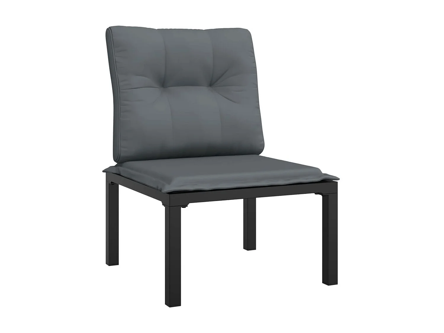 Salon de jardin 4 pcs noir et gris résine tressée