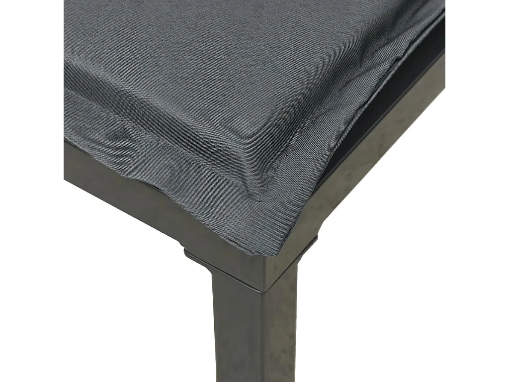 Salon de jardin 4 pcs noir et gris résine tressée