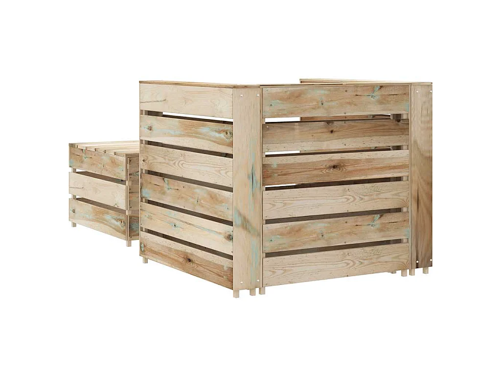 2-delige Loungeset pallet geïmpregneerd grenenhout
