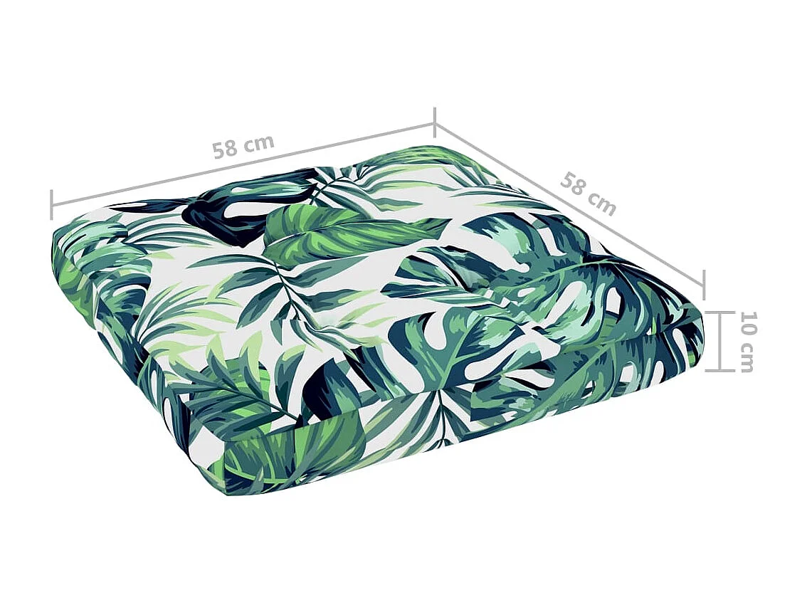 Pouf palette de jardin Bois de pin imprégné de blanc