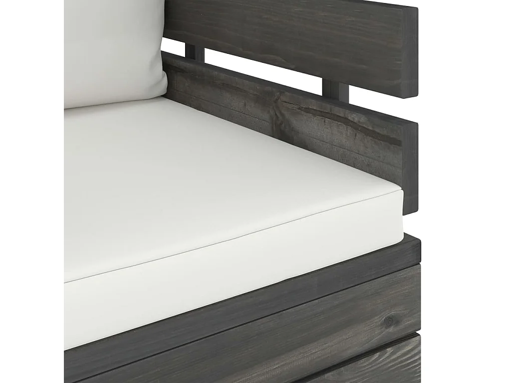 Fauteuil de jardin avec coussins Bois de pin