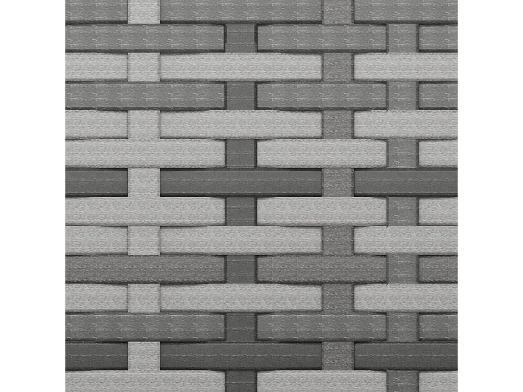 Repose-pieds de jardin et coussins lot de 4 Gris Résine tressée