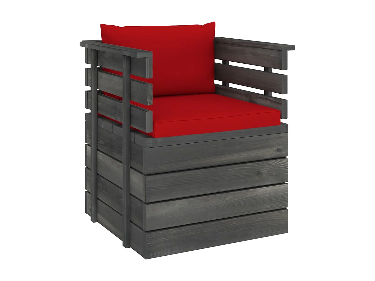 Tuinfauteuil met kussens pallet grenenhout