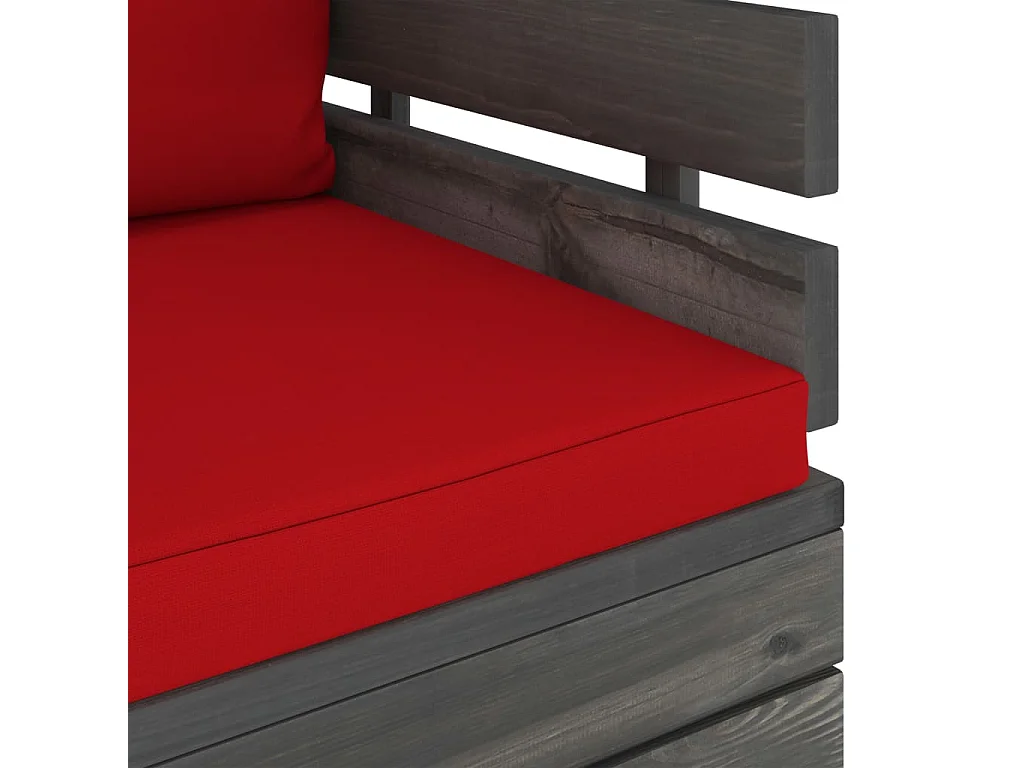 Fauteuil de jardin avec coussins Bois de pin