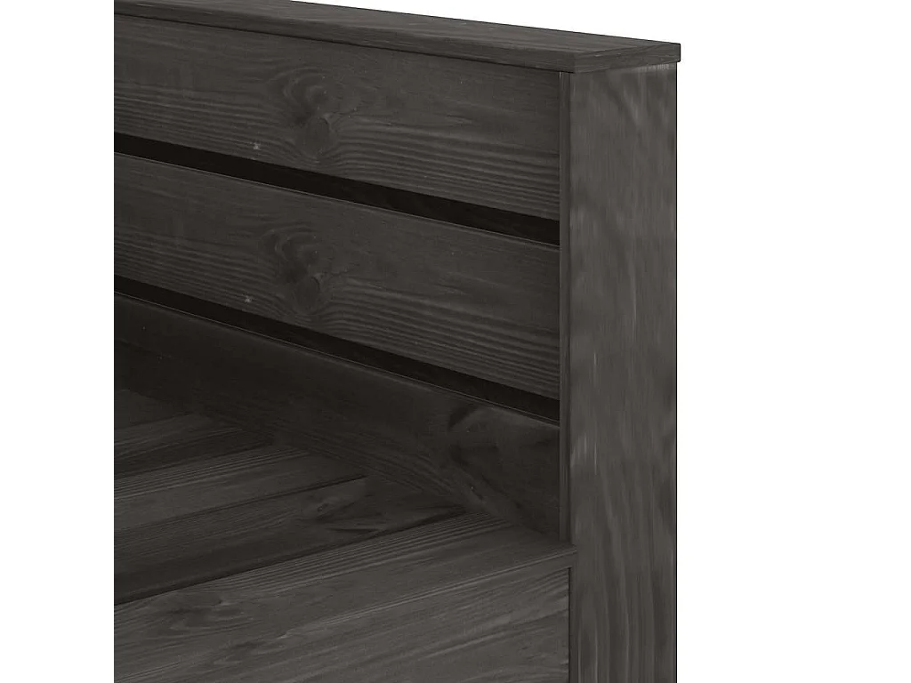 Salon de jardin palette 2 pcs Bois de pin imprégné de gris