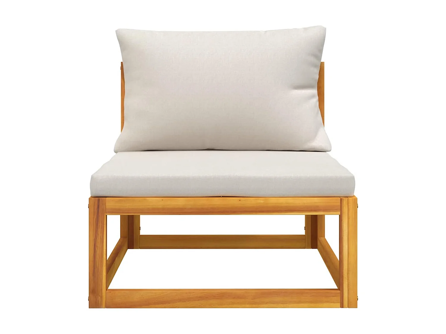 2-tlg. Garten-Sofa-Set mit Kissen Massivholz Akazie