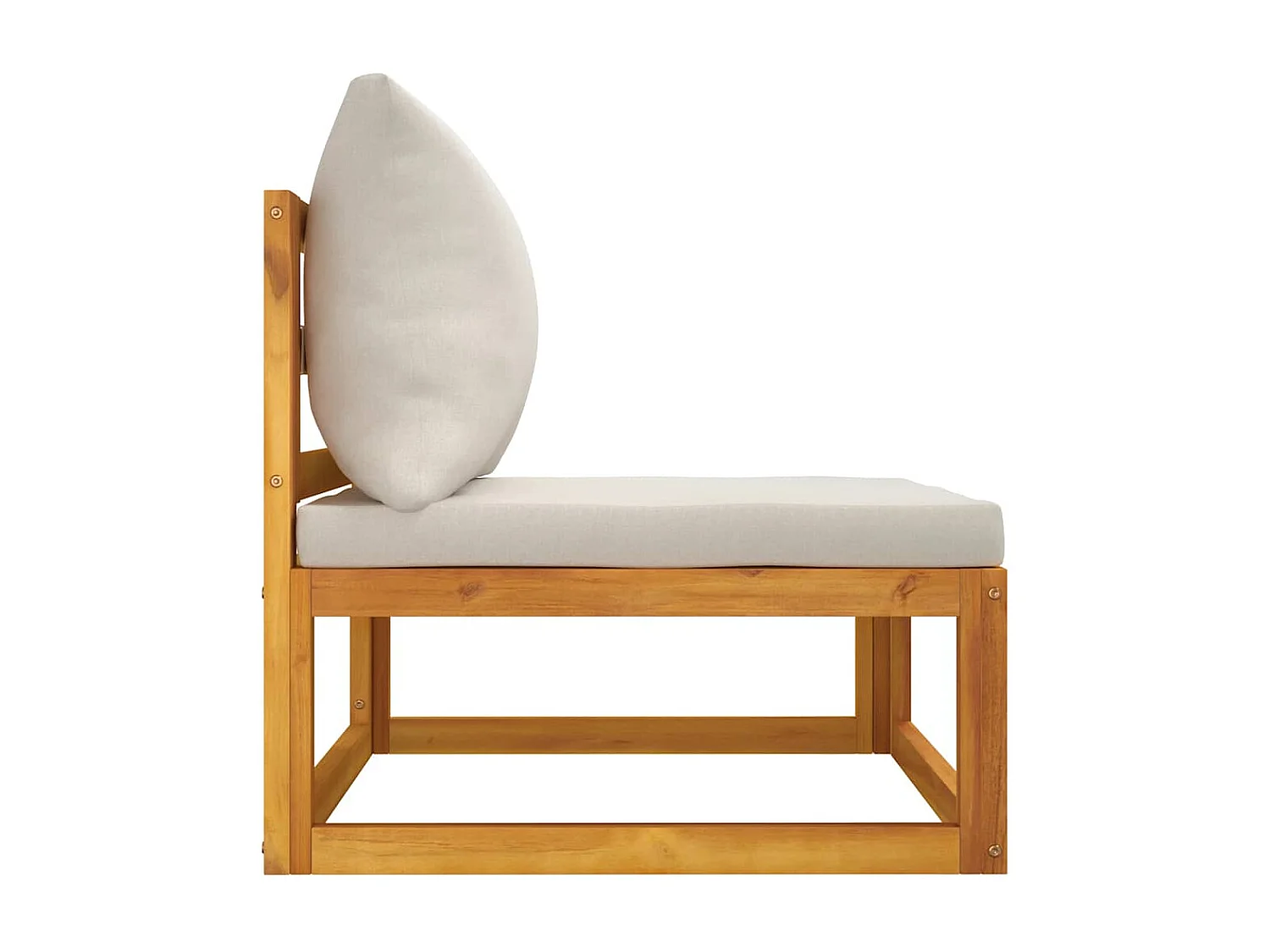 2-tlg. Garten-Sofa-Set mit Kissen Massivholz Akazie