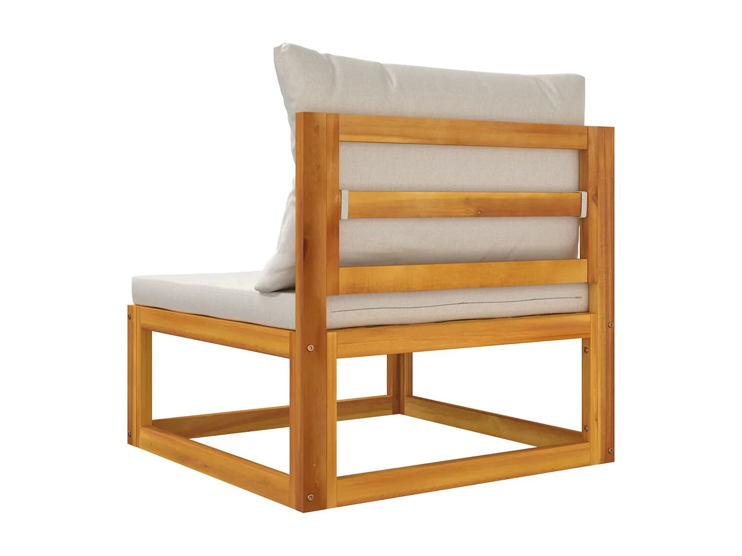 Salon de jardin avec coussins 2 pcs bois massif acacia