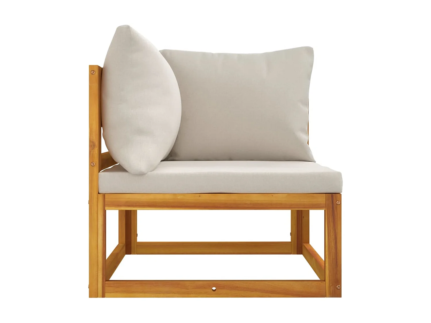 Salon de jardin avec coussins 2 pcs bois massif acacia