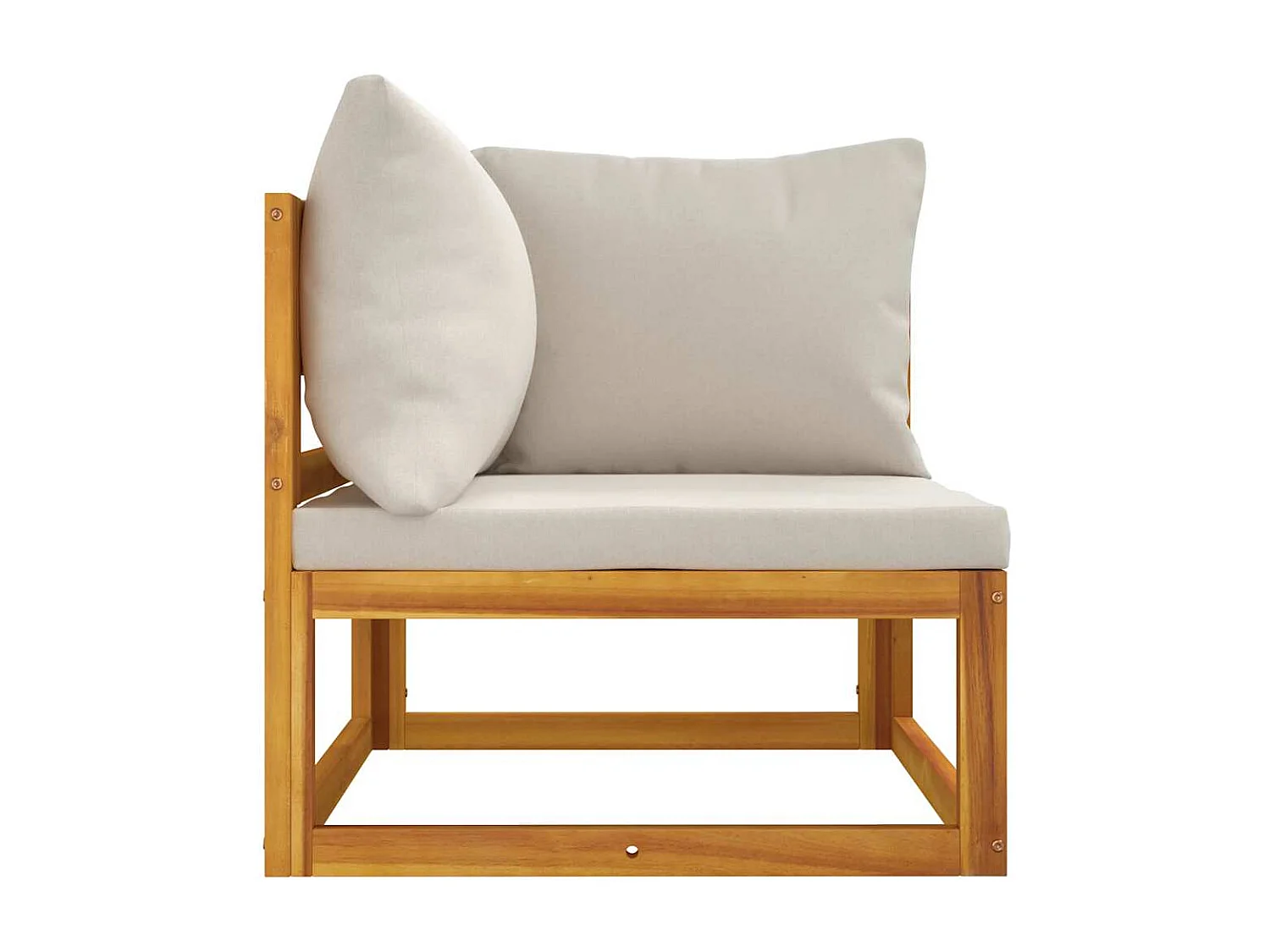 Salon de jardin avec coussins 2 pcs bois massif acacia