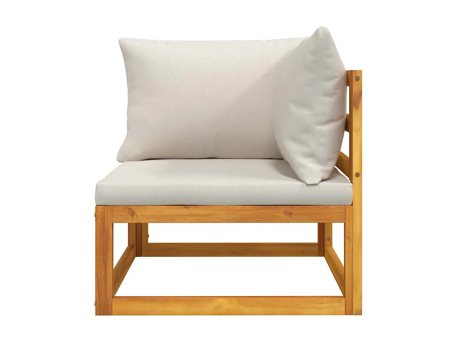 Salon de jardin avec coussins 2 pcs bois massif acacia