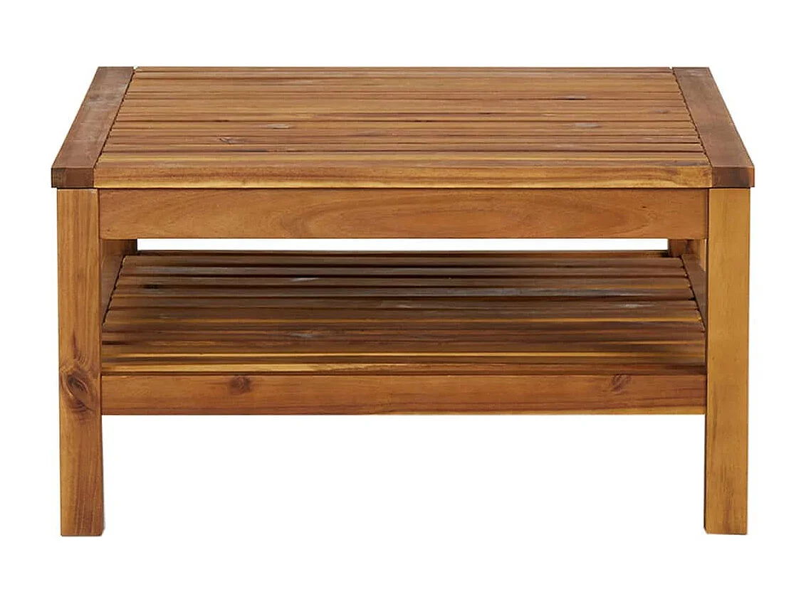 Salon de jardin 3 pcs avec coussins blanc crème Bois d'acacia