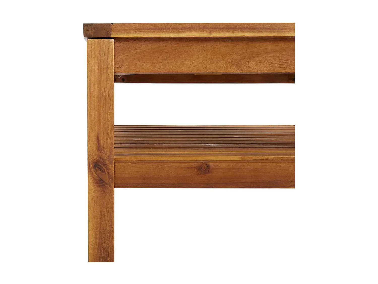 Salon de jardin 3 pcs avec coussins blanc crème Bois d'acacia