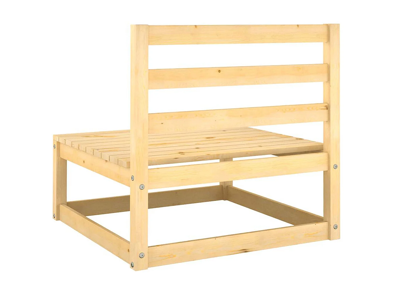 2-tlg. Garten-Lounge-Set mit Kissen Kiefer Massivholz