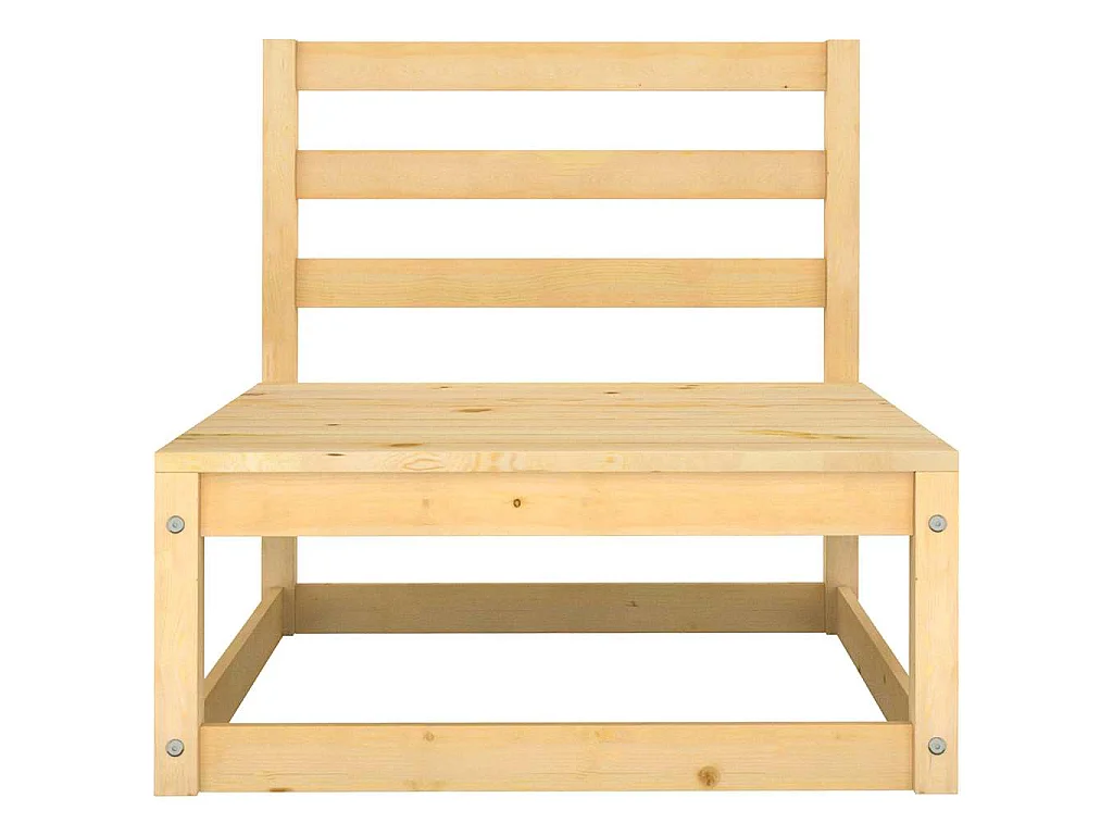 Salon de jardin 2 pcs avec coussins Bois de pin massif