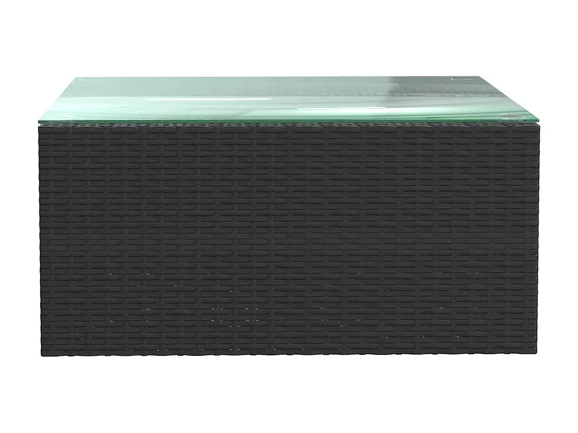 Set Divani da Giardino 5 pz con Cuscini in Polyrattan Nero