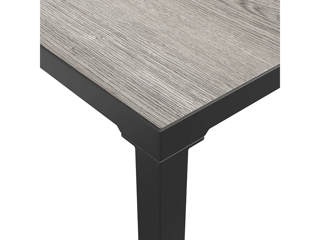 Salontafel tuin 55x55x31 cm DPC en staal grijs