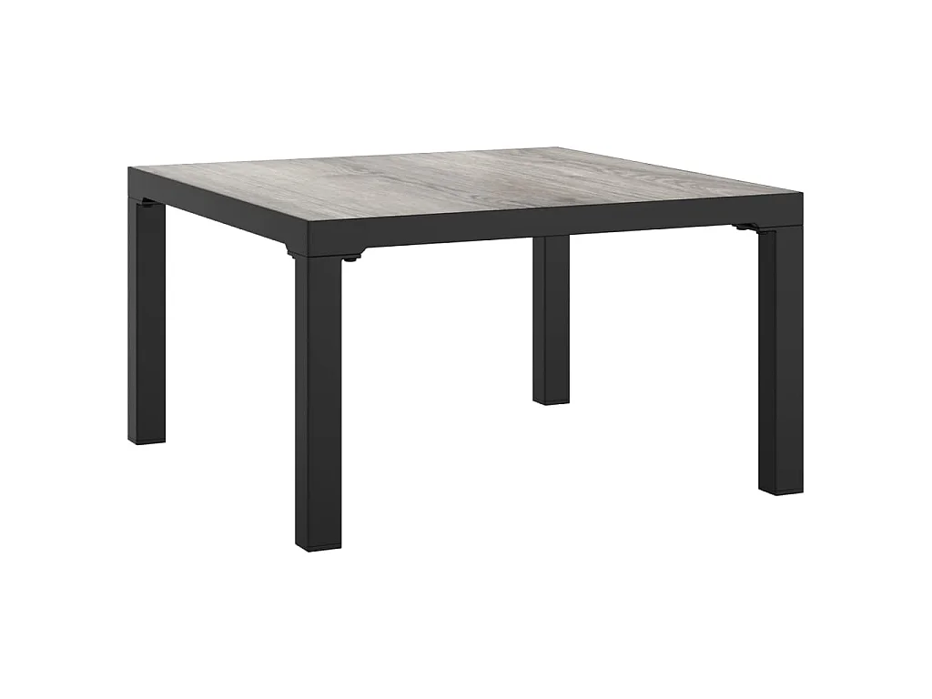 Table basse de jardin gris 55x55x31 cm DPC et acier