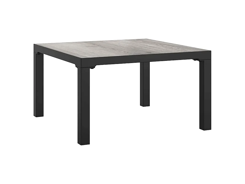 Garten-Couchtisch Grau 55x55x31 cm DPC und Stahl
