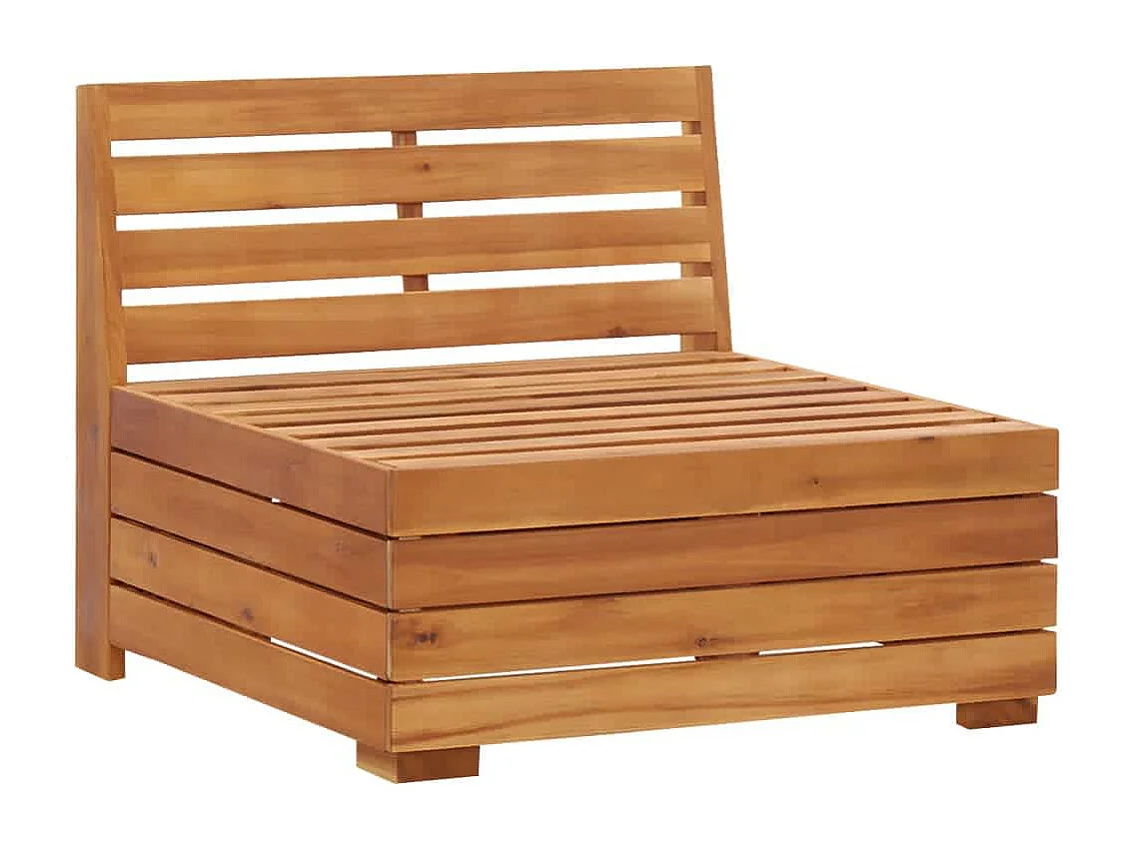 2 pcs conjunto lounge de jardim c/ almofadões acácia maciça