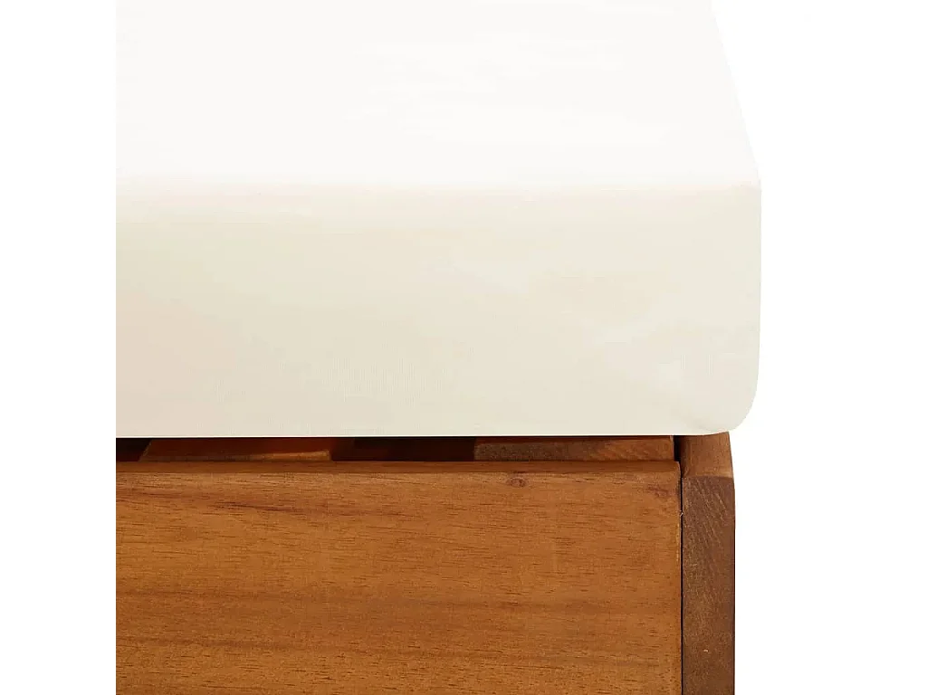 2 pcs conjunto lounge de jardim c/ almofadões acácia maciça