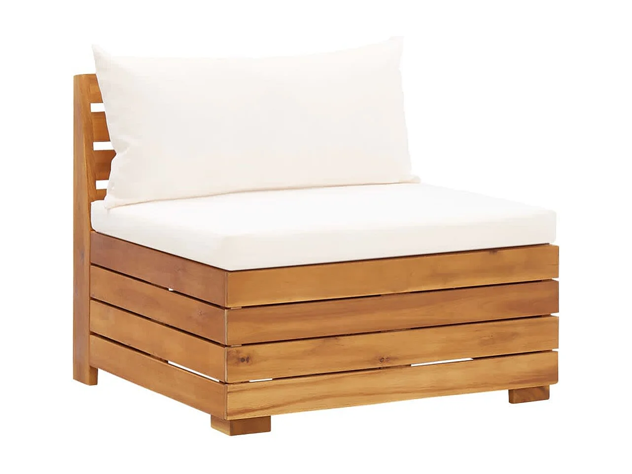 2 pcs conjunto lounge de jardim c/ almofadões acácia maciça