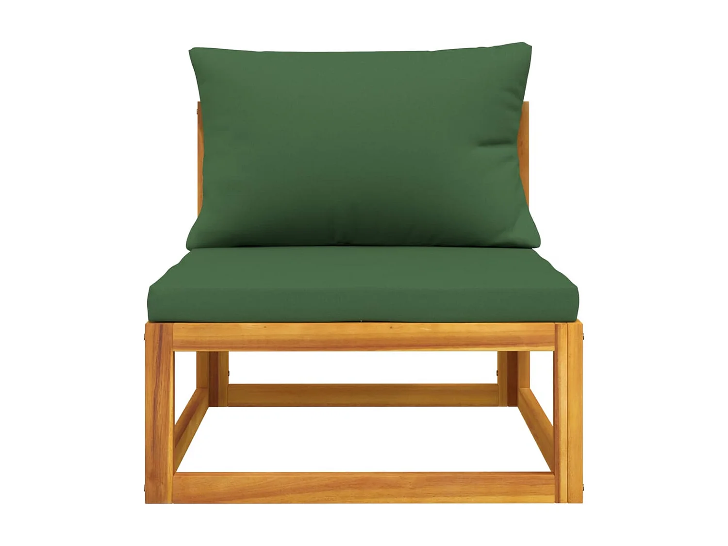 Salon de jardin avec coussins 2 pcs bois massif acacia