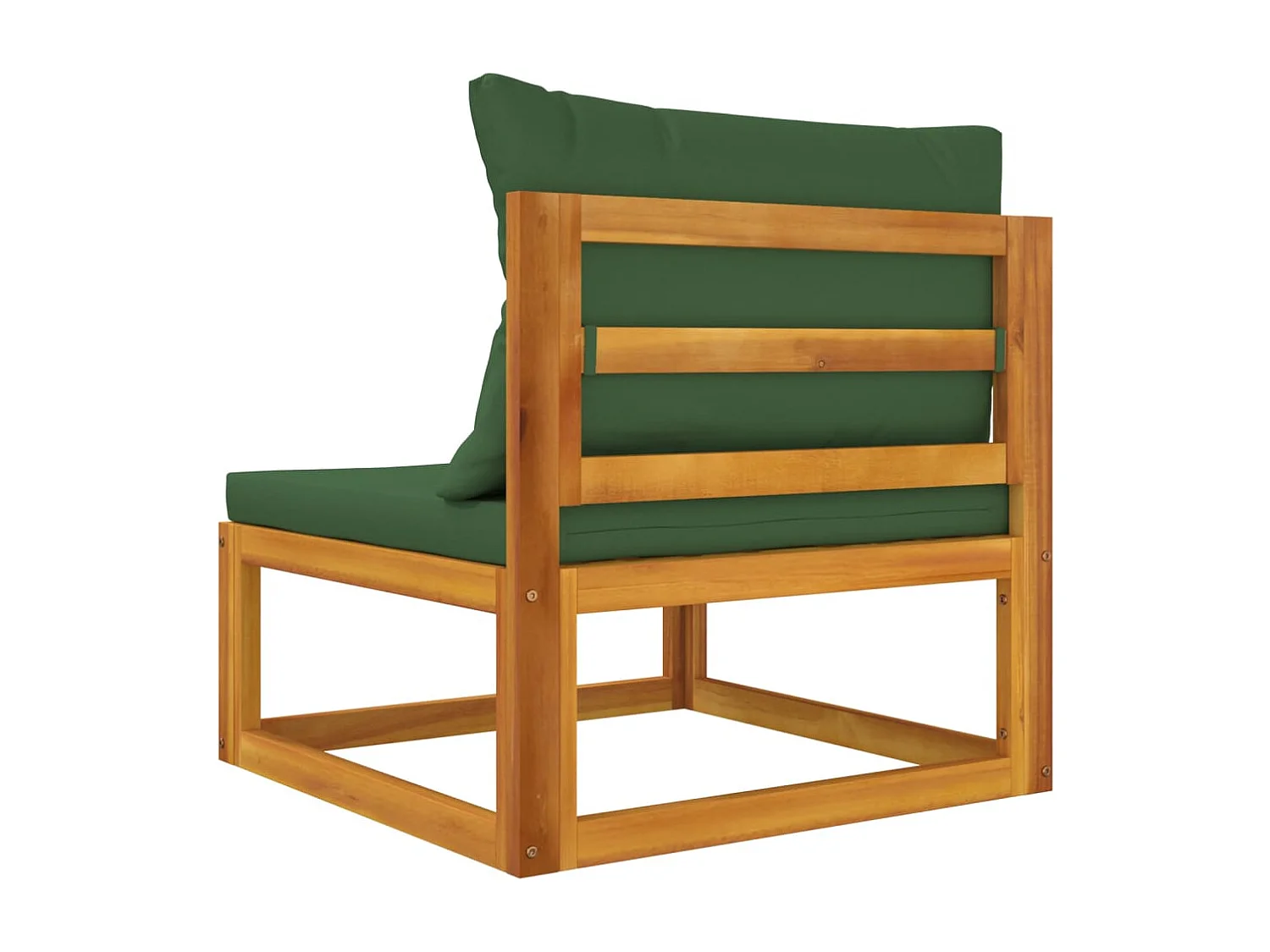 Salon de jardin avec coussins 2 pcs bois massif acacia