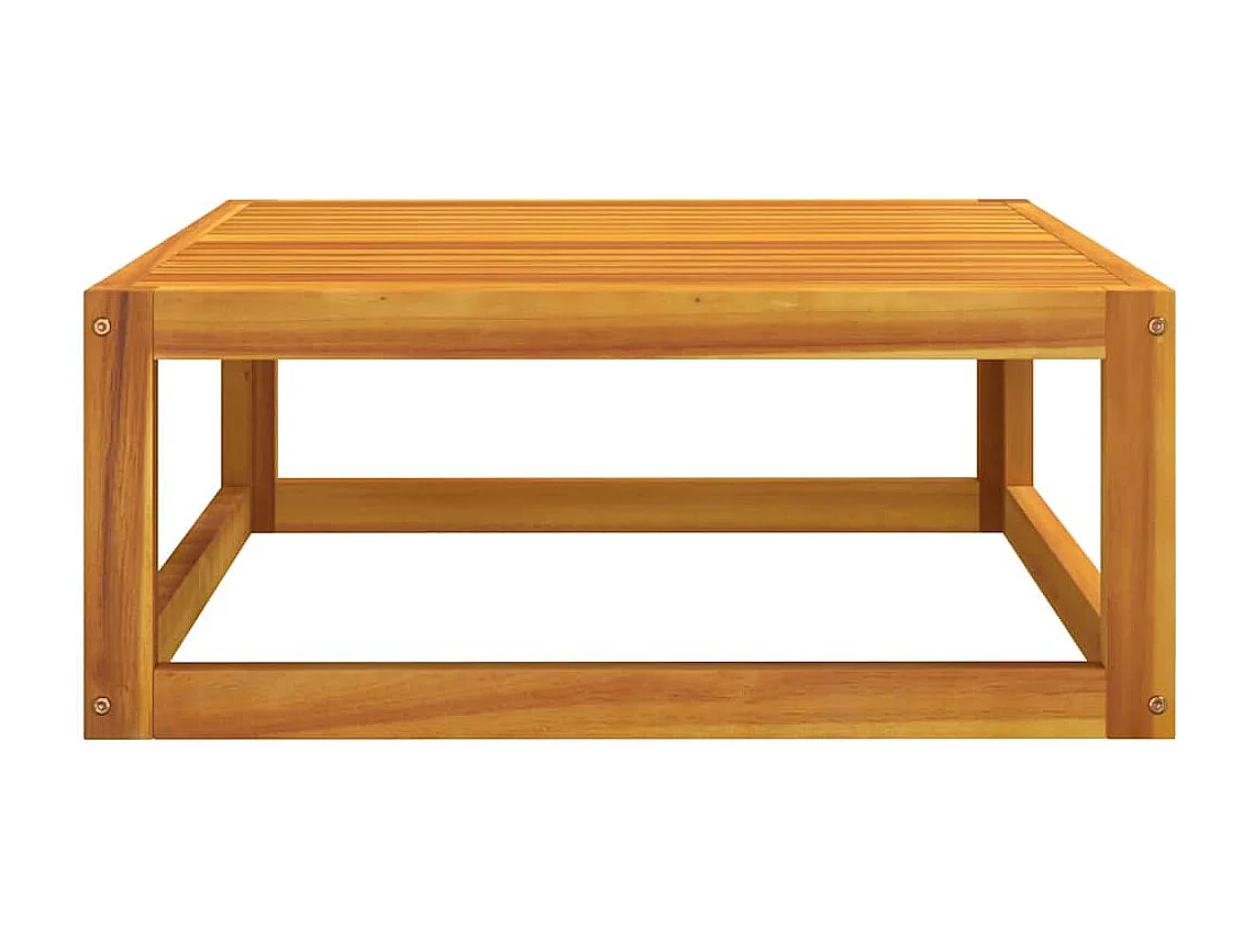 Salon de jardin avec coussins 2 pcs bois massif acacia