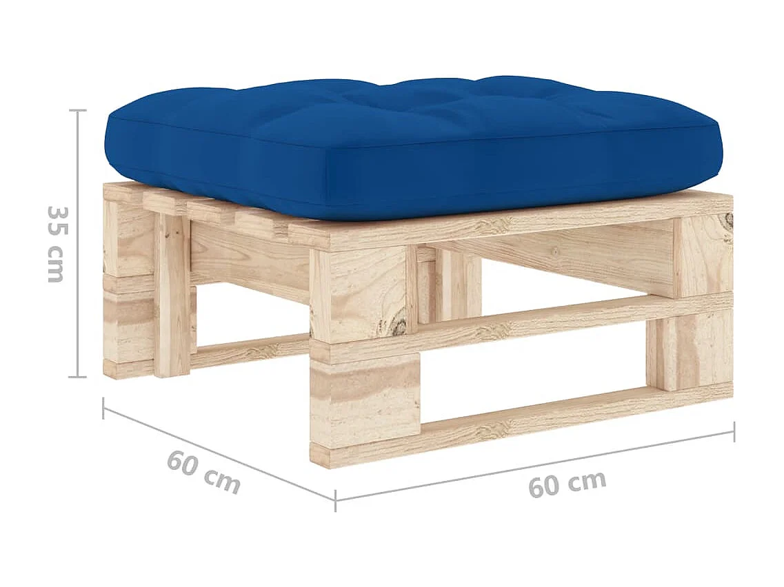 Pouf palette de jardin bois de pin imprégné