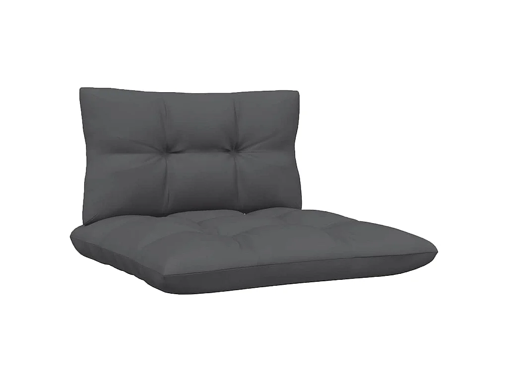 3-tlg. Garten-Lounge-Set mit Kissen Schwarz Kiefer Massivholz