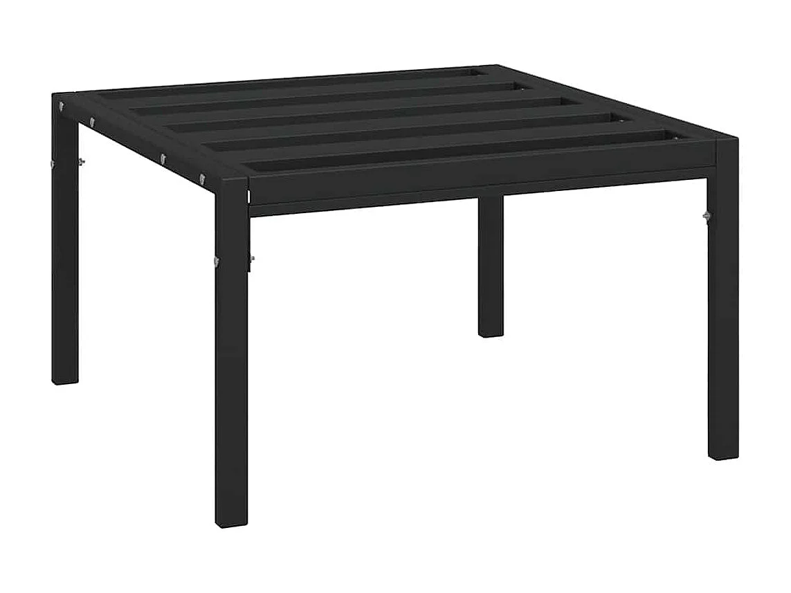 Tabourets de jardin et coussins sable lot de 2 60x60x35cm acier