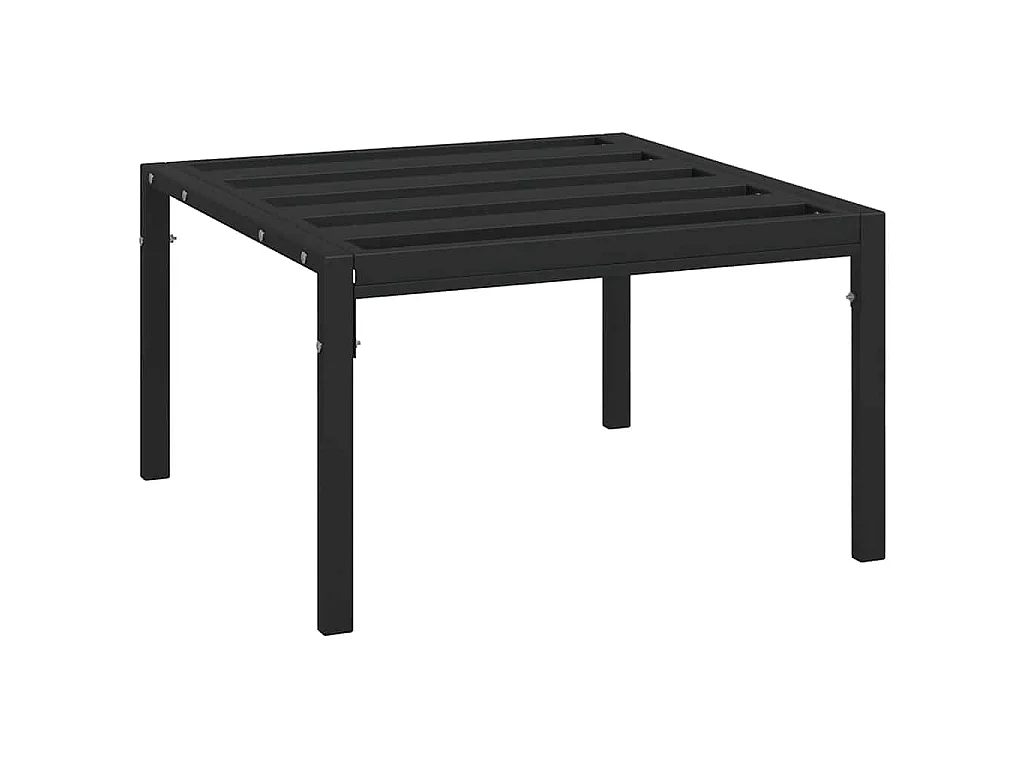 Tabourets de jardin et coussins sable lot de 2 60x60x35cm acier
