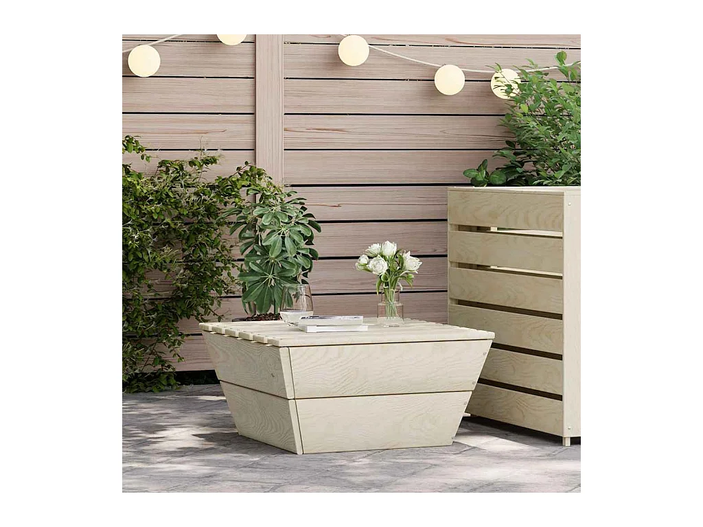 Table de jardin 60x60x30 cm Bois d'épicéa imprégné
