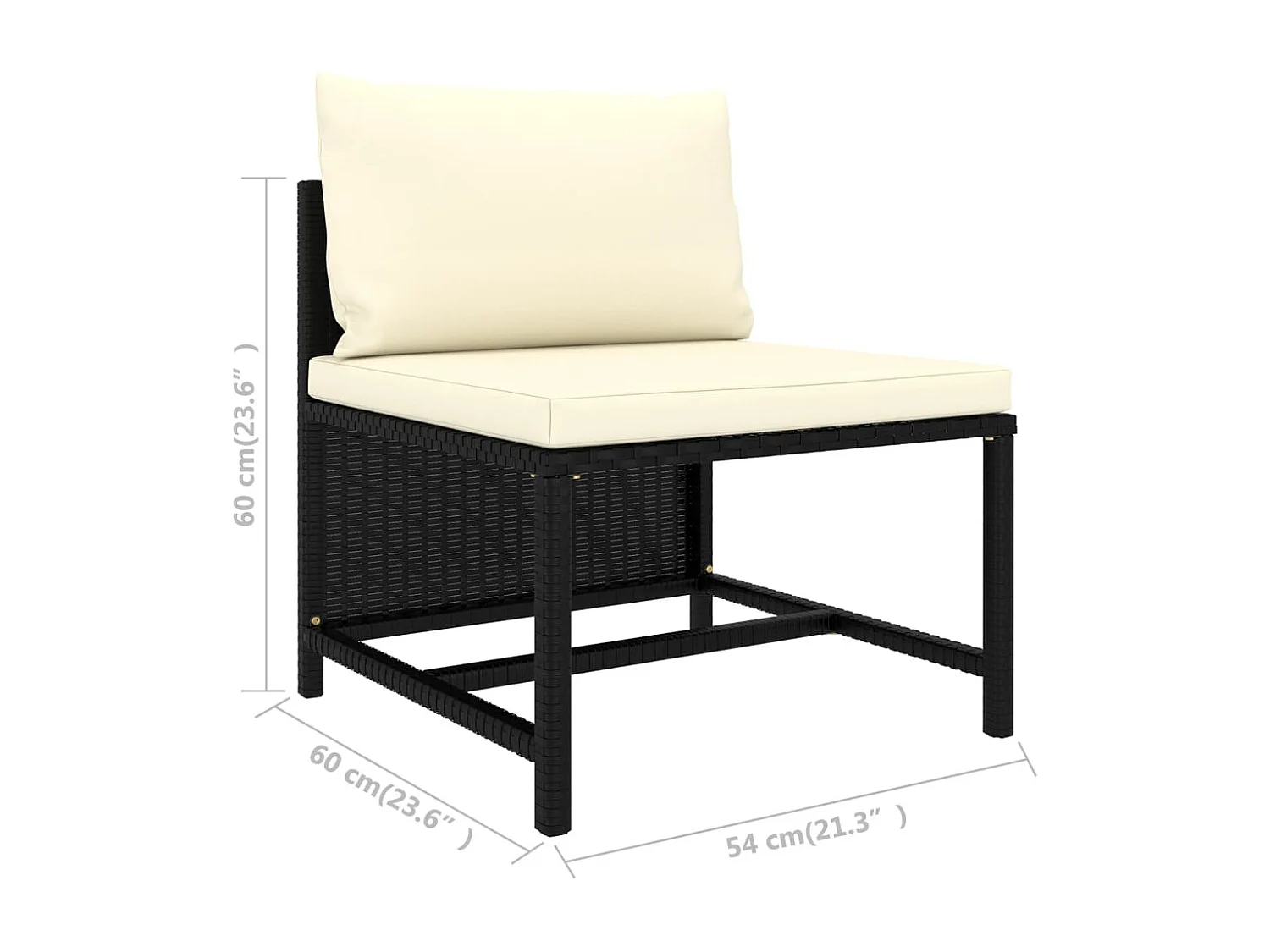 Salon de jardin 5 pcs avec coussins Noir Résine tressée