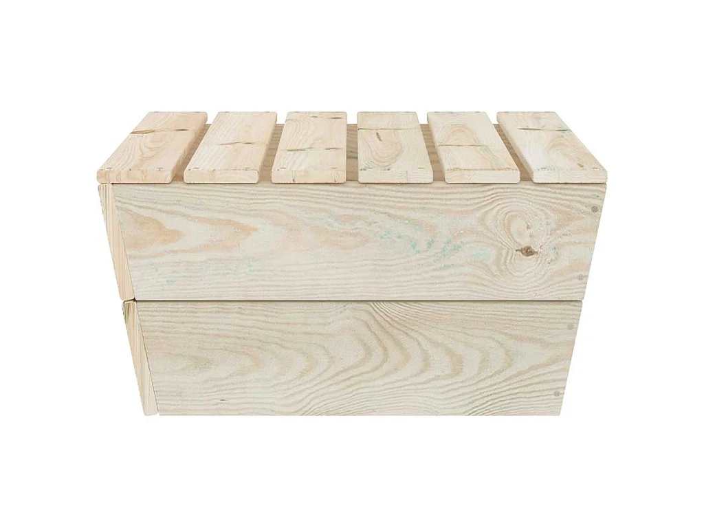 Messa de jardim 2 pcs 60x60x30 cm madeira de abeto impregnada