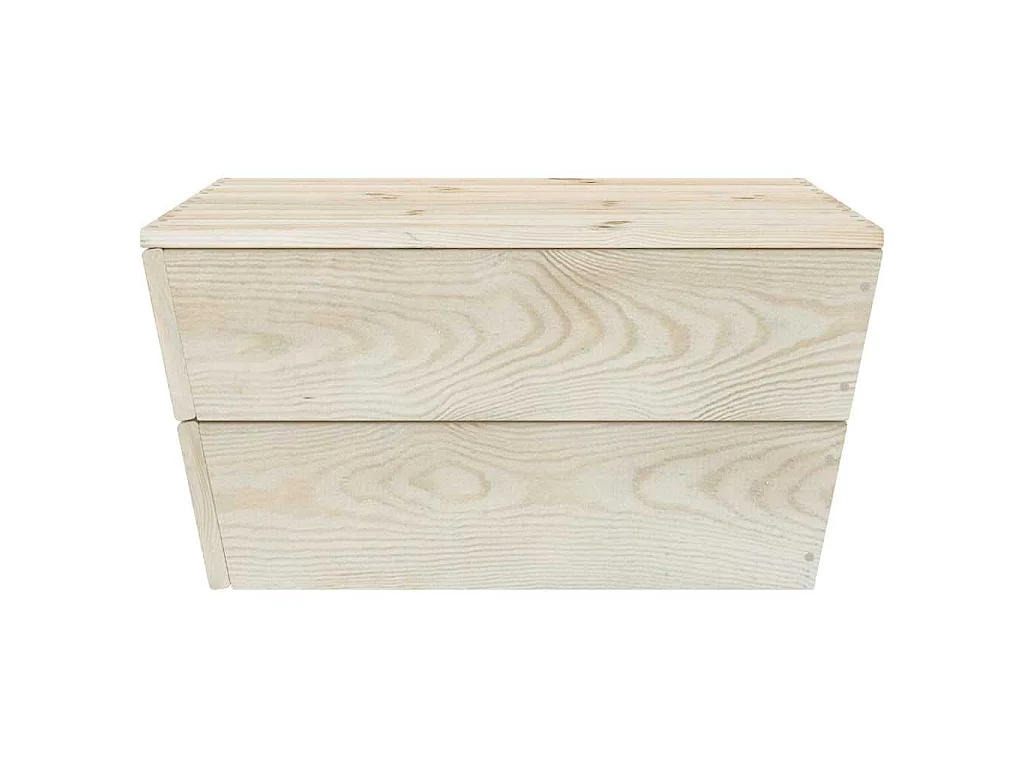 Messa de jardim 2 pcs 60x60x30 cm madeira de abeto impregnada