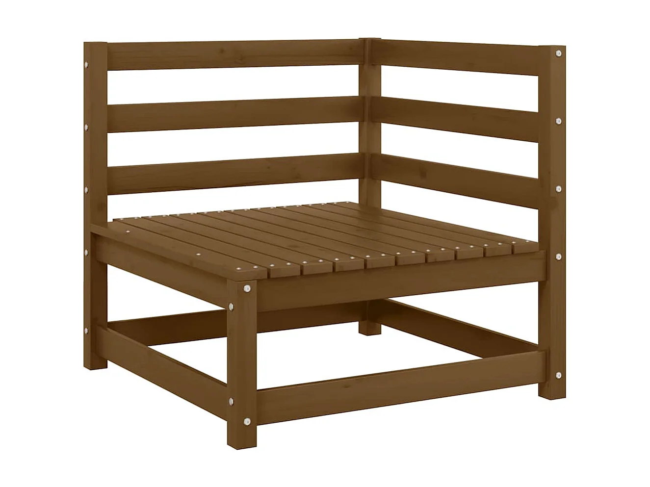 2-delige Loungeset met kussens grenenhout honingbruin