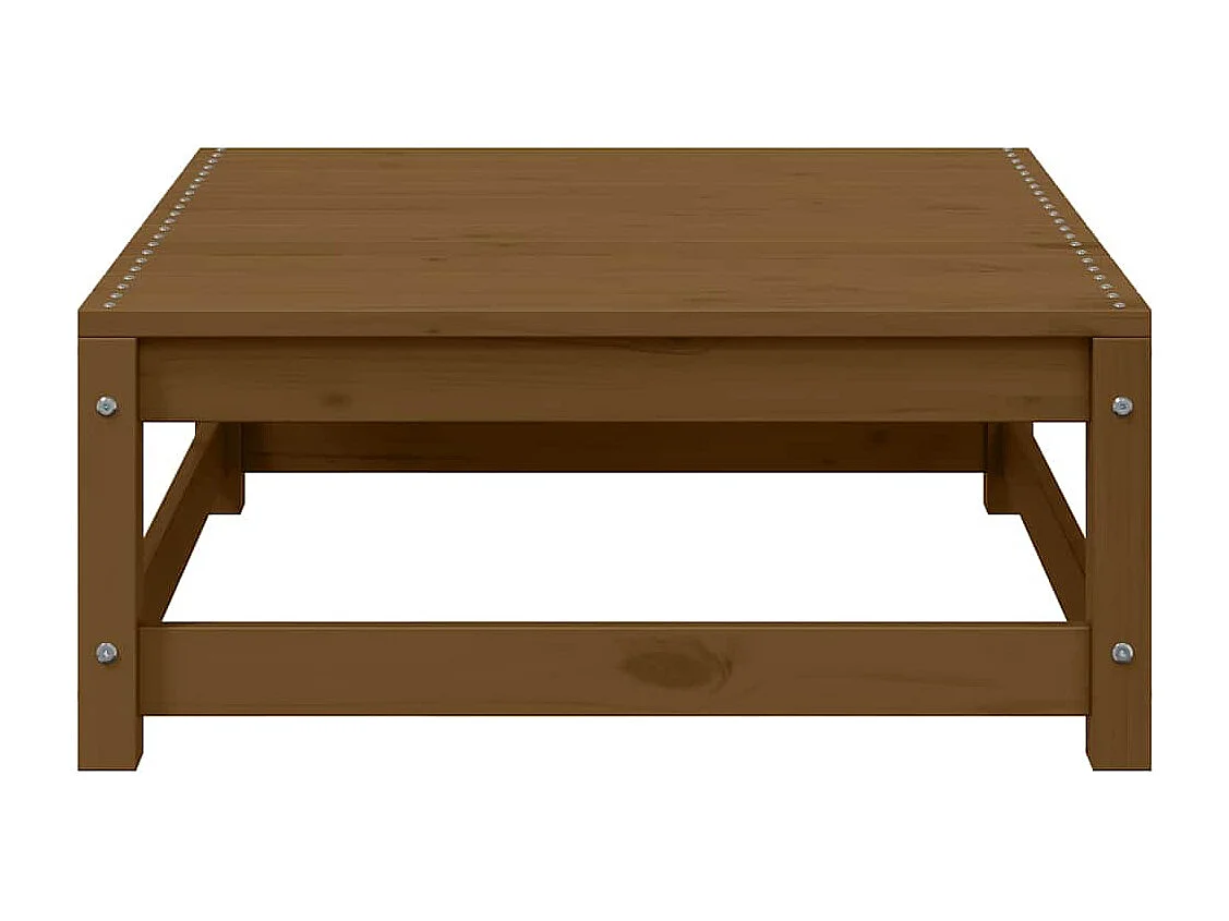 Salon de jardin 2 pcs avec coussins Marron miel Bois de pin