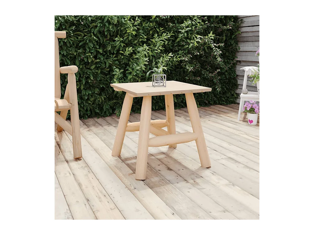 Table d'appoint 49x49x50 cm bois massif d'épicéa