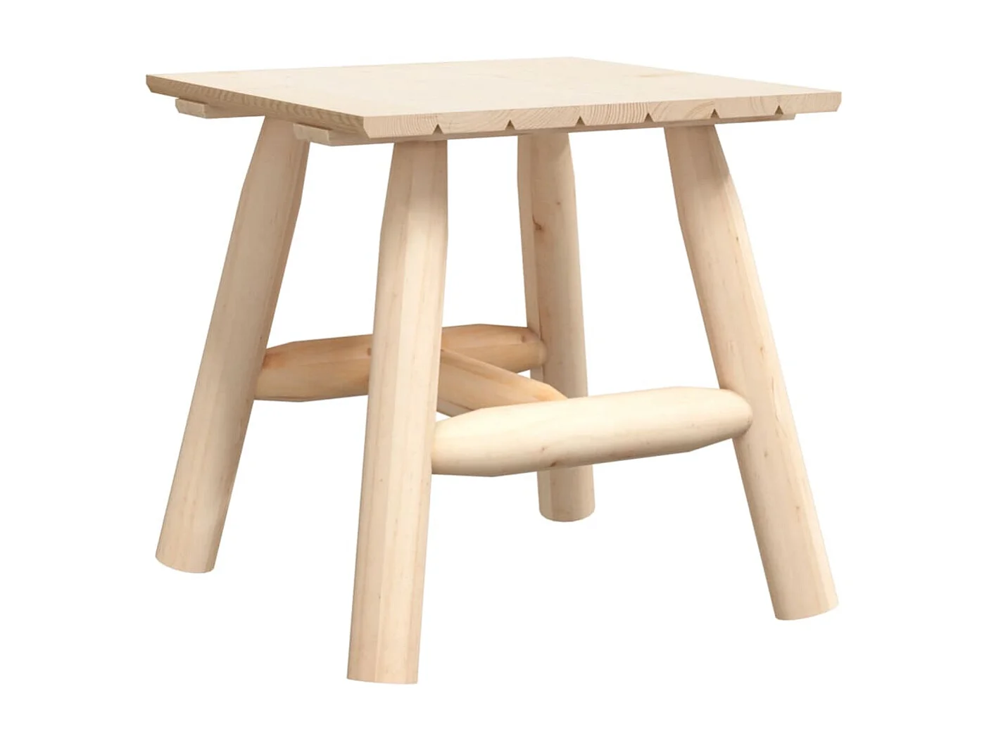 Table d'appoint 49x49x50 cm bois massif d'épicéa
