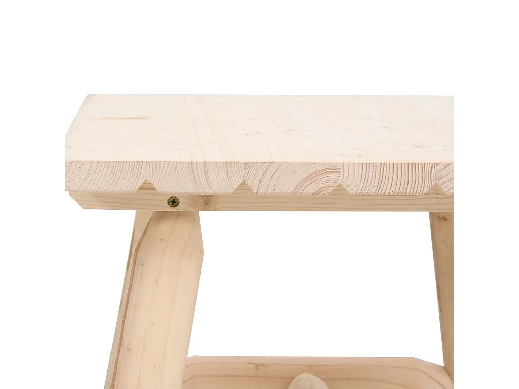 Table d'appoint 49x49x50 cm bois massif d'épicéa