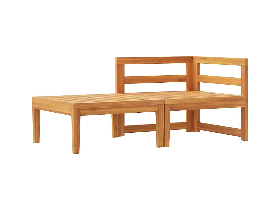 Set Divani Giardino 2 pz con Cuscini Grigio Scuro Legno Acacia