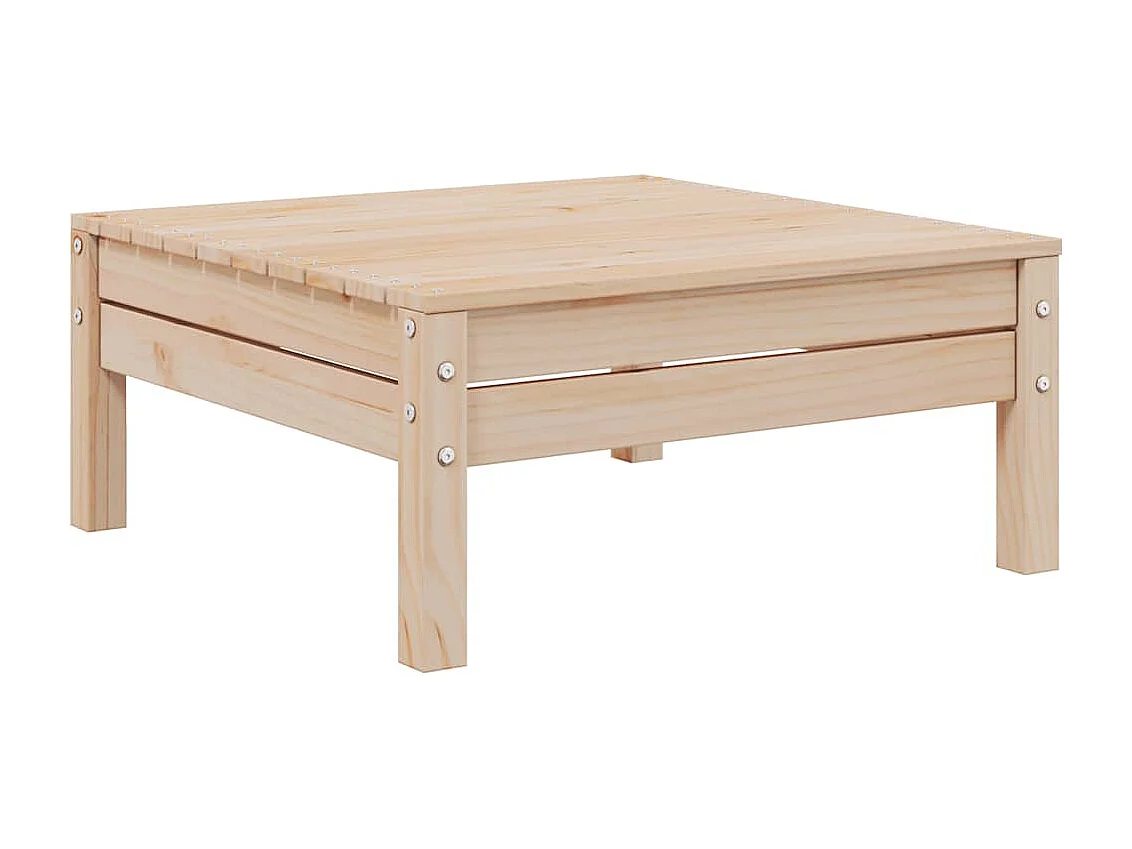 Salon de jardin 3 pcs avec coussins crème Bois de pin massif