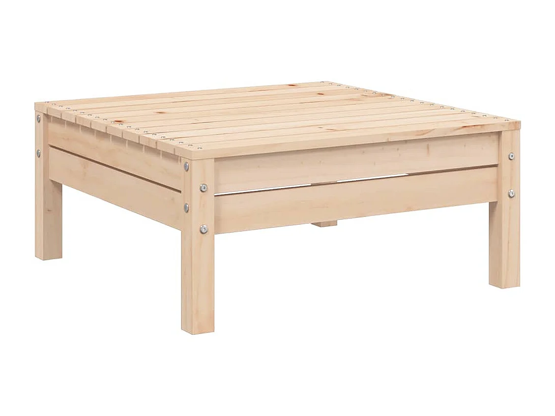 Set Divani da Giardino 3 pz con Cuscini Crema Massello di Pino