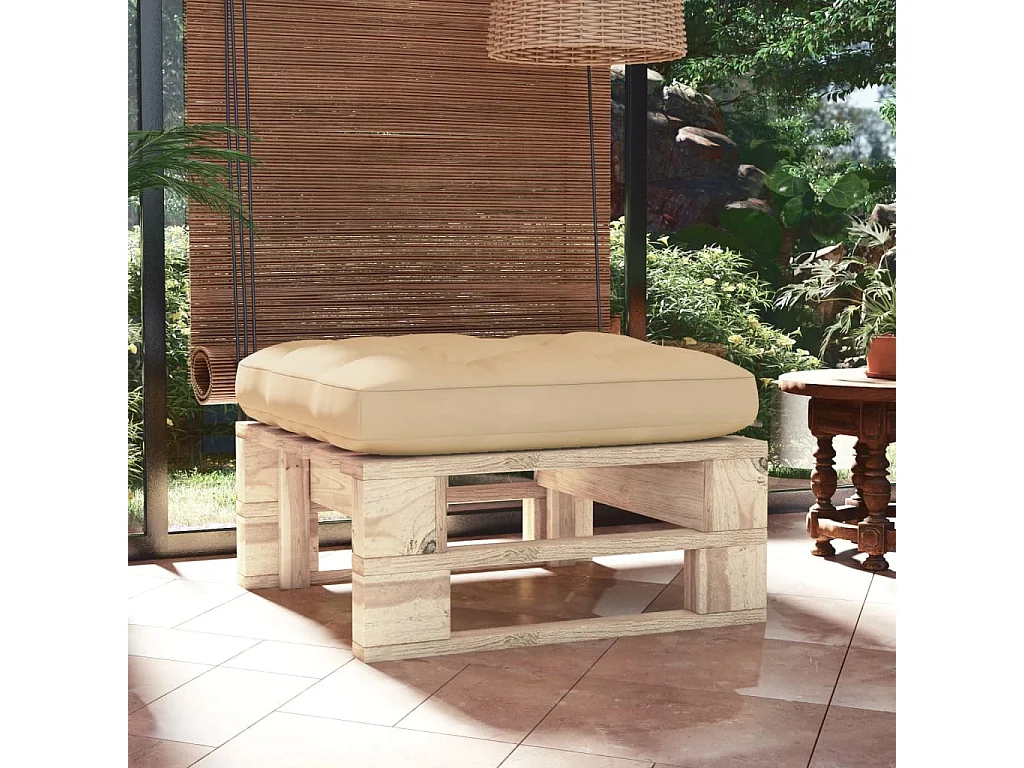 Pouf palette de jardin bois de pin imprégné