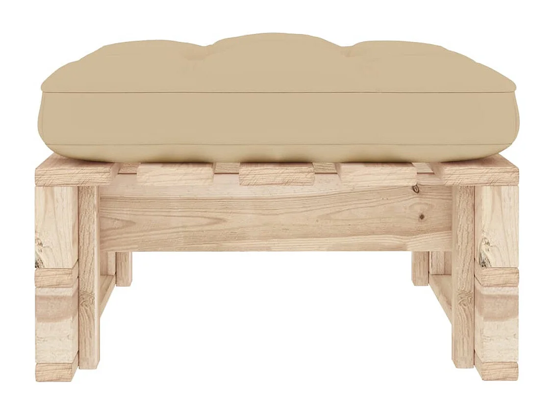 Otomana de paletes para jardim pinho impregnado