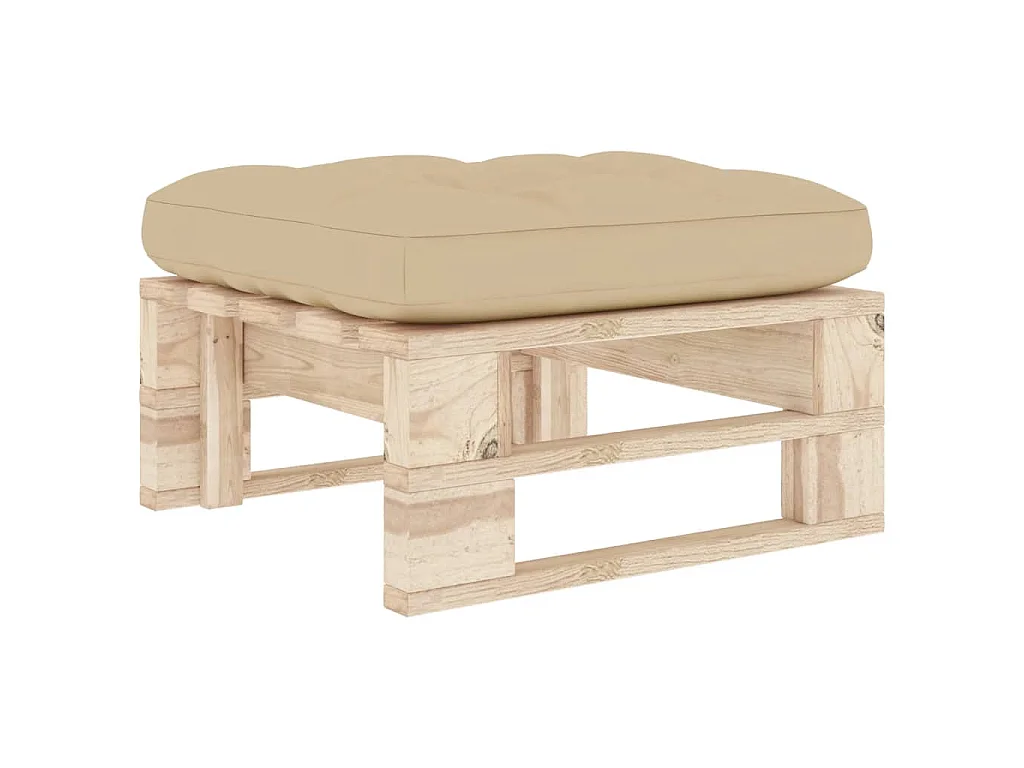 Pouf palette de jardin bois de pin imprégné