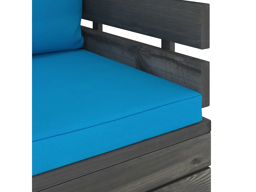 Sillón de jardín con cojines madera de pino